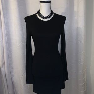 Guess By Marciano Black Bell - Sleeve Dress